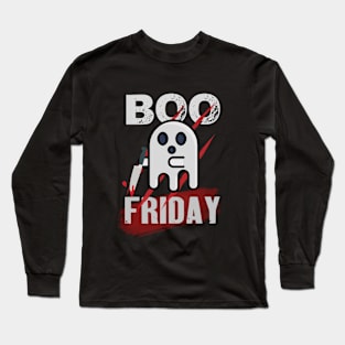 Friday 13th Halloween costume BOO Long Sleeve T-Shirt